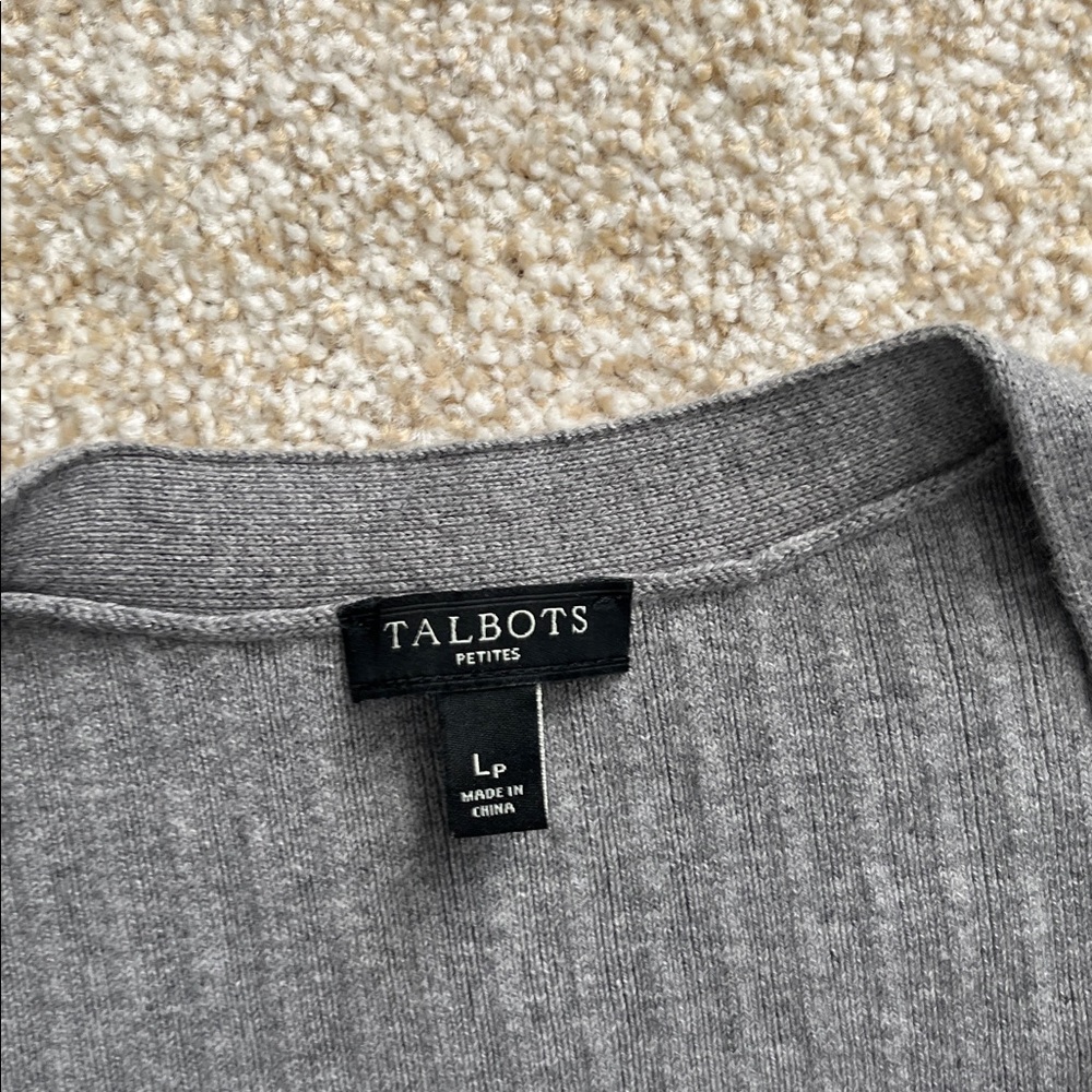Gray Ribbed Long Cardigan - Picture 2 of 3